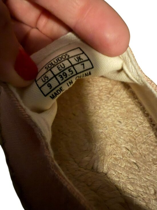 Soludos The Platform Smoking Espadrille Slipper Women\'s 9 Dusty Rose Pink